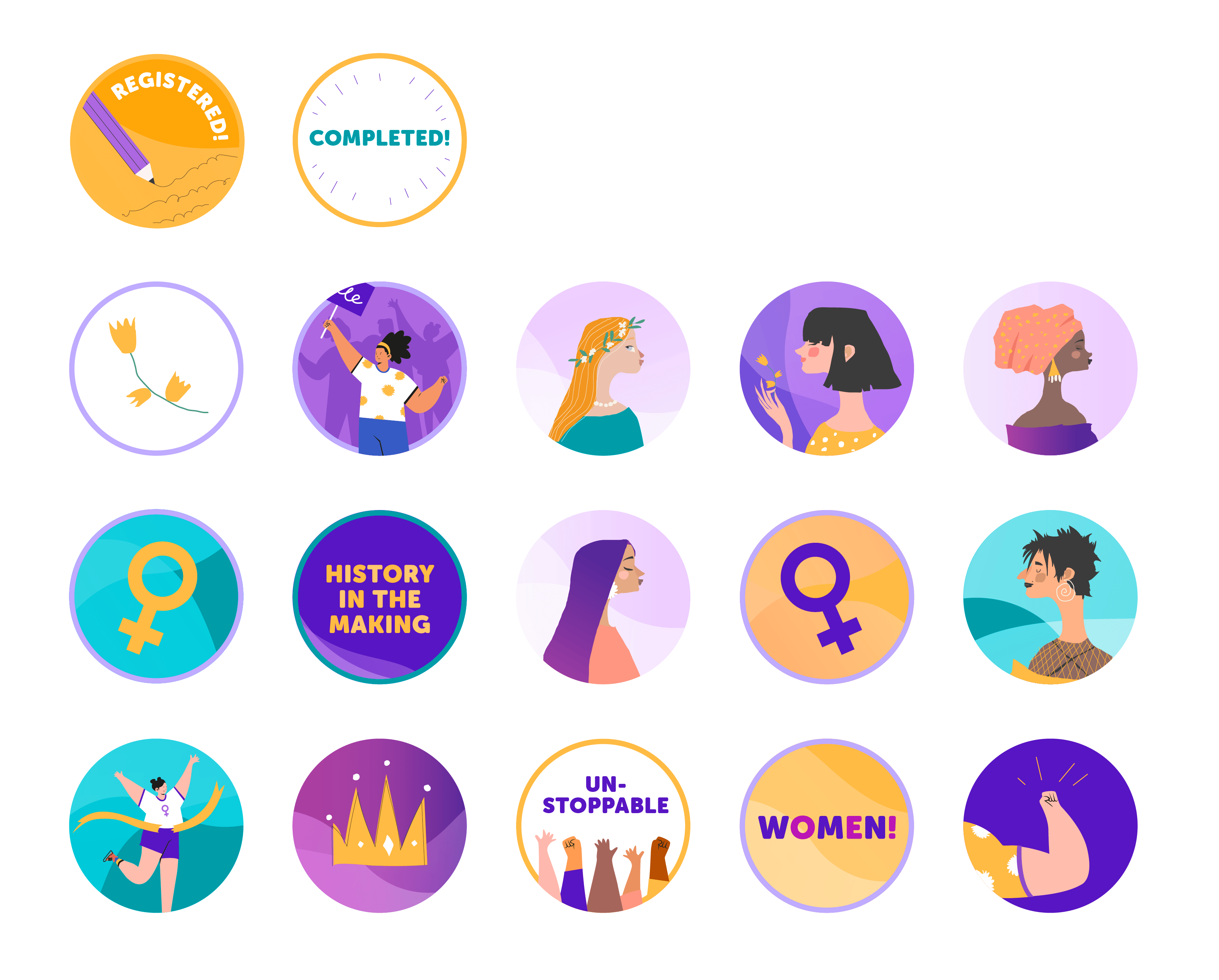 zoobean_challenge_2022_WomensHistoryMonth_All_Badges.png