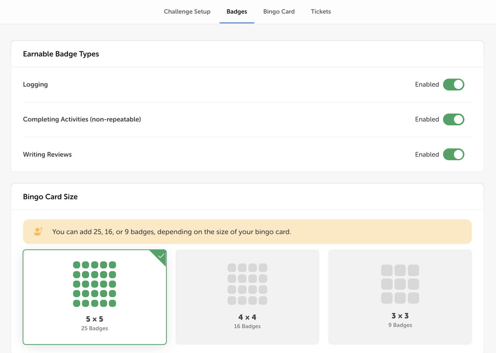 Set up a bingo reading challenge Beanstack Help Center