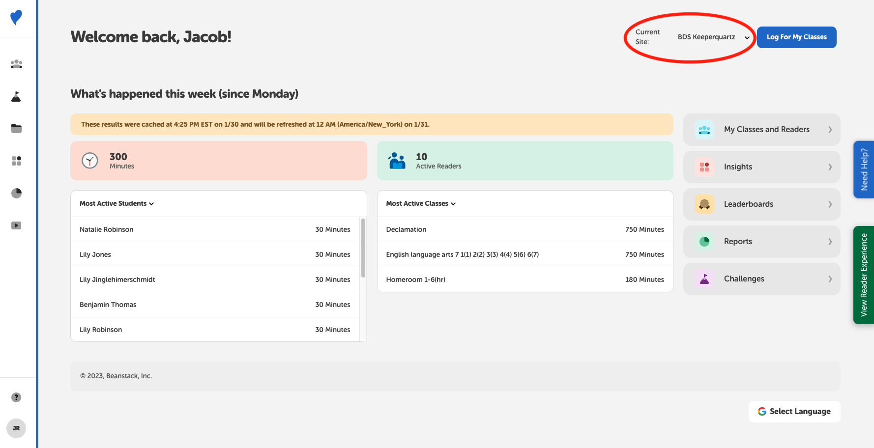 How teachers and staff can access each school site they're rostered to
