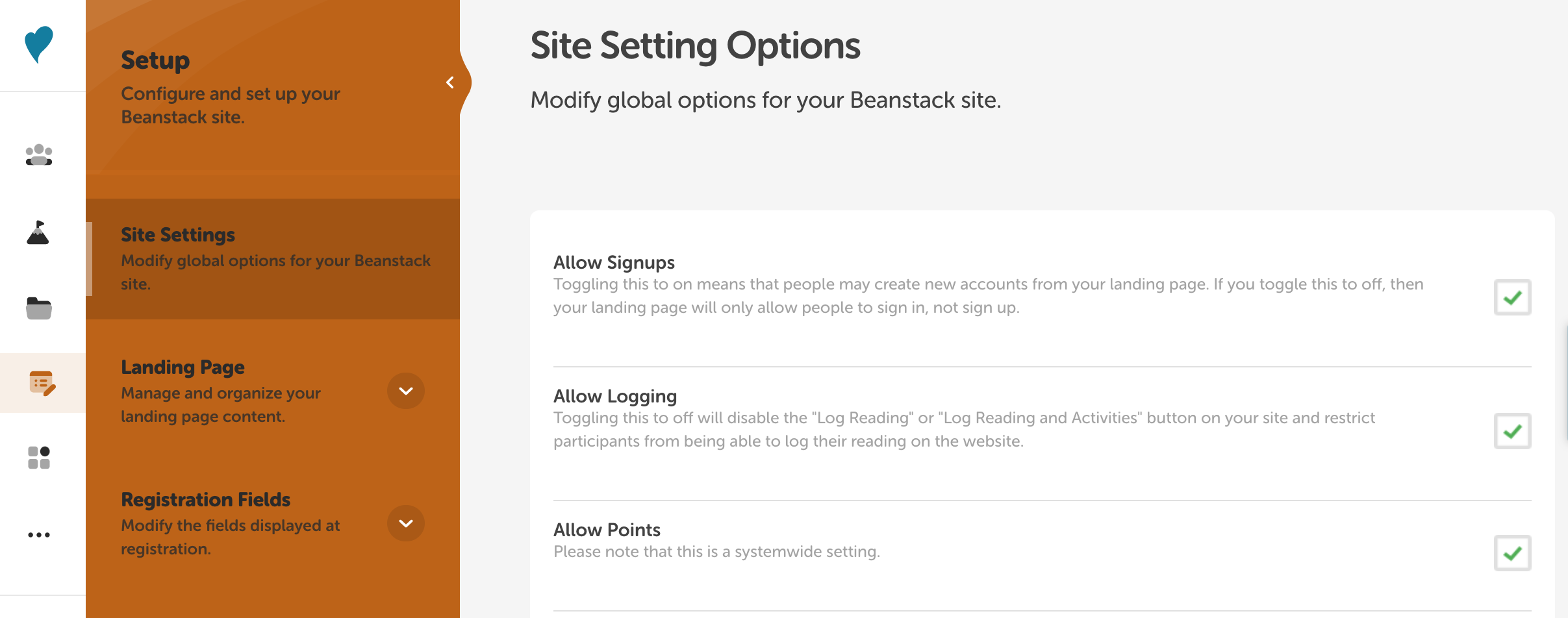 How to manage my points system Beanstack Help Center
