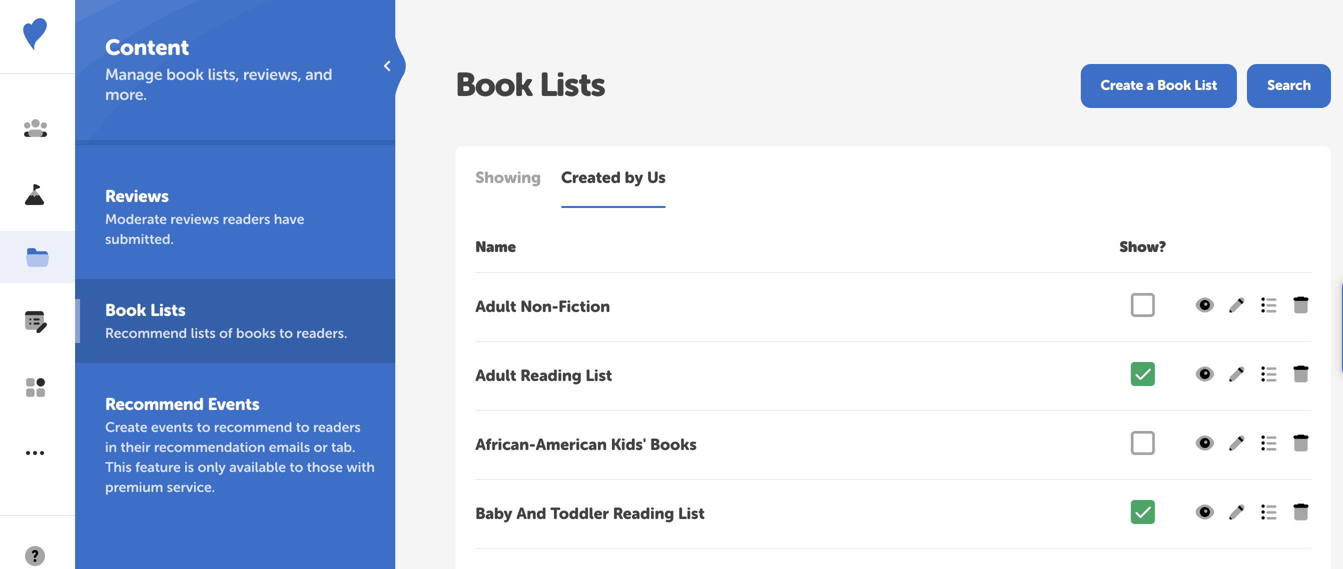 How to create a book list in Beanstack Beanstack Help Center