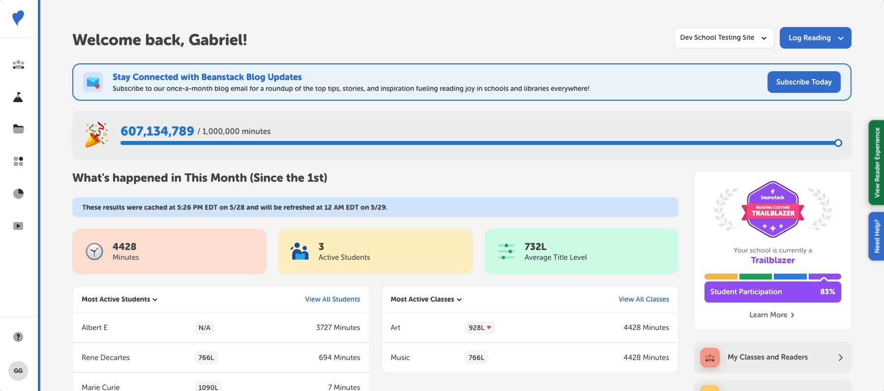 Searching for classes and students rostered to teachers from the admin view