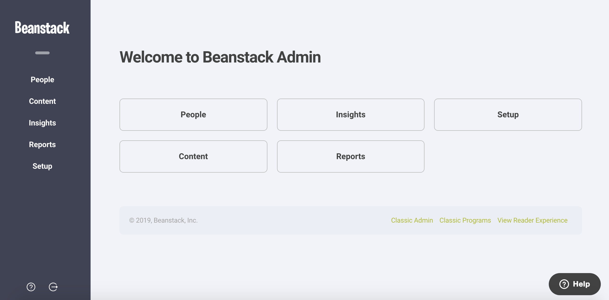 Beanstack Administrative Sections Overview Beanstack Help Center for