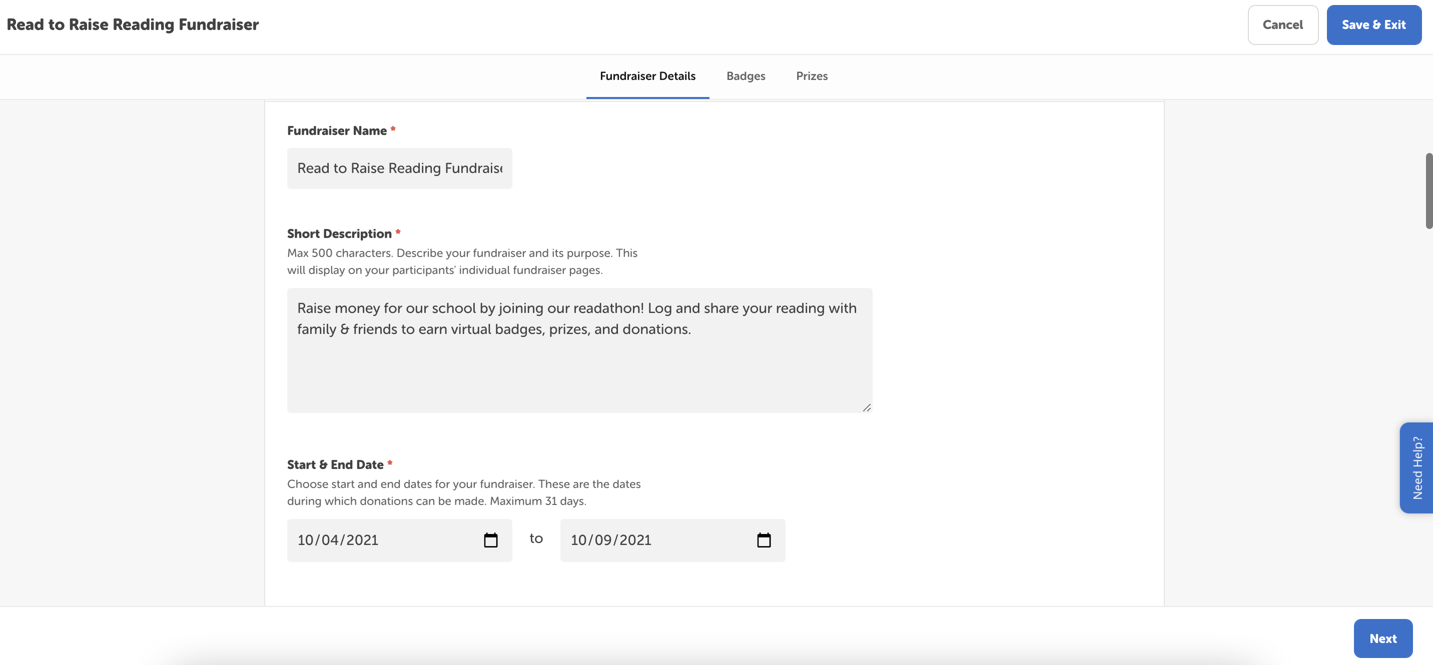 How to create a reading fundraiser Beanstack Help Center