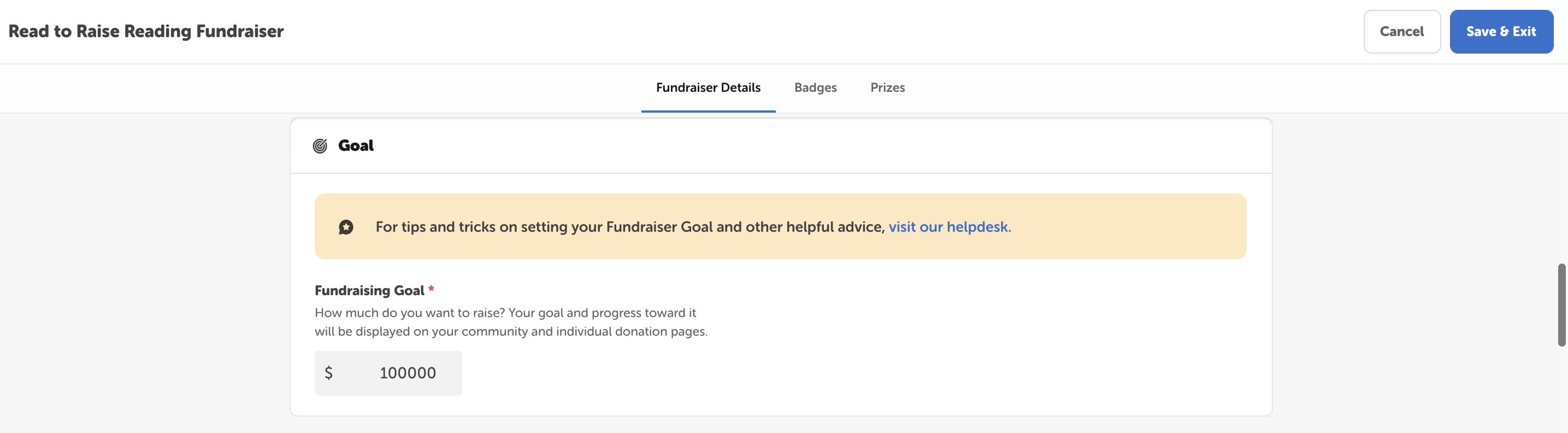 How to create a reading fundraiser Beanstack Help Center