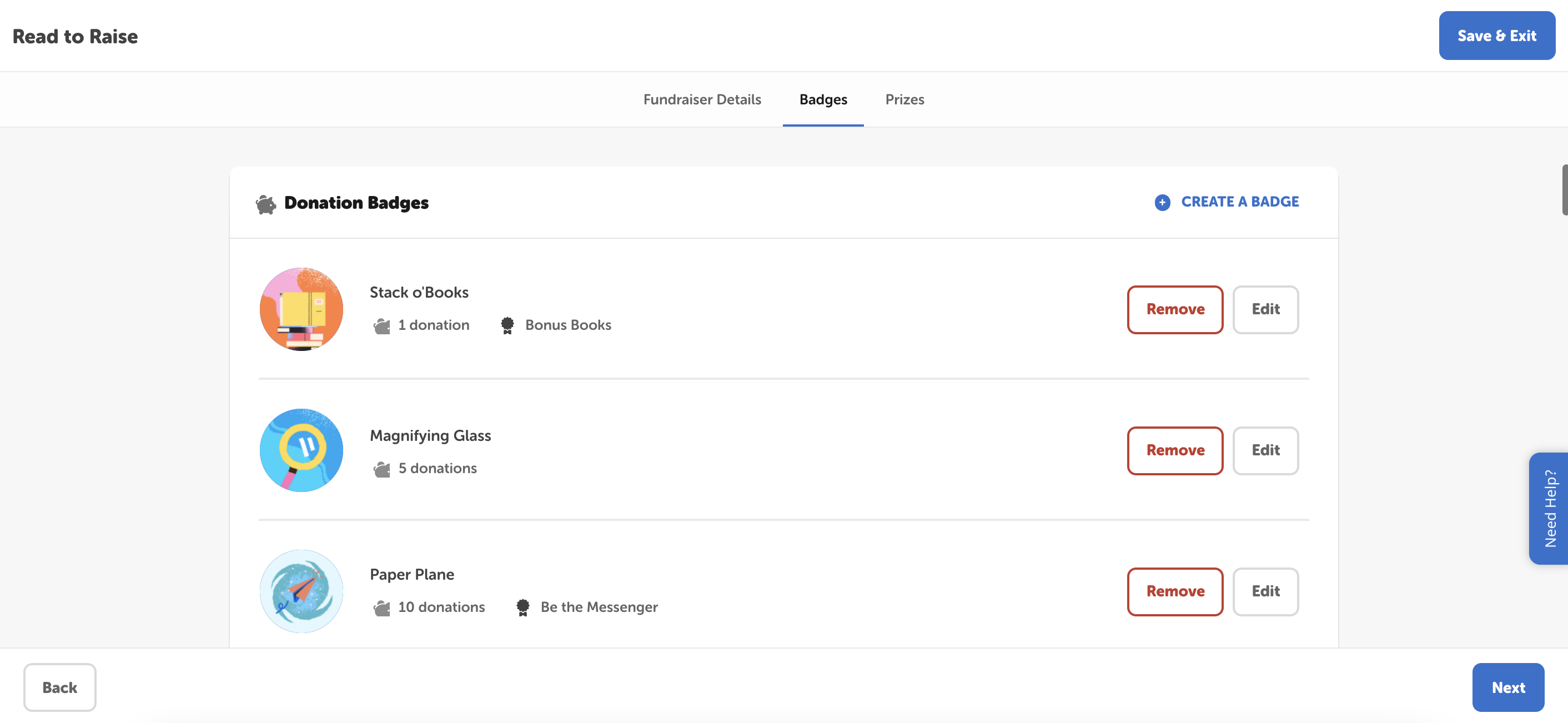 How to create and edit donation badges Beanstack Help Center