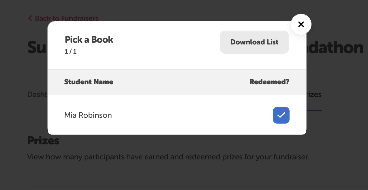 How to track prize redemption for a reading fundraiser Beanstack Help