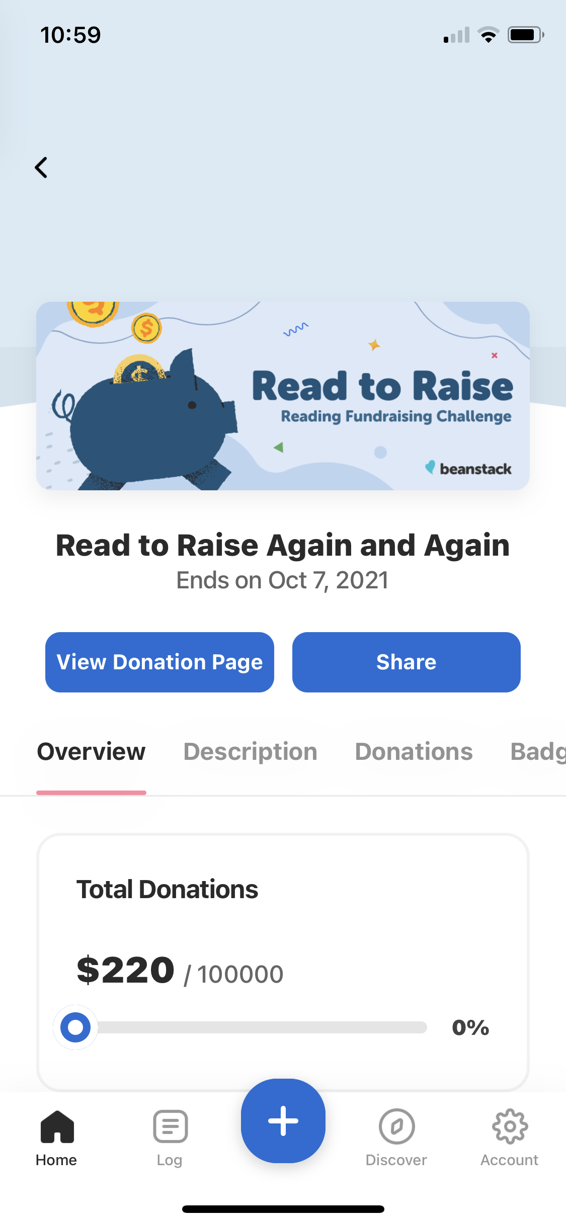 How students participate in a reading fundraiser on the mobile app