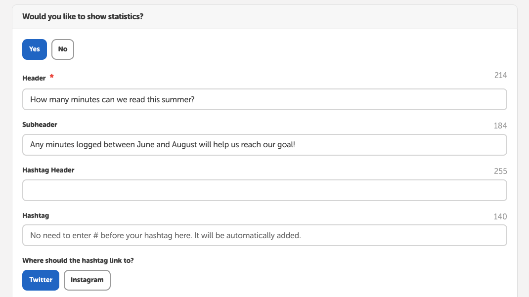 How to set up a shared community goal on your landing page Beanstack