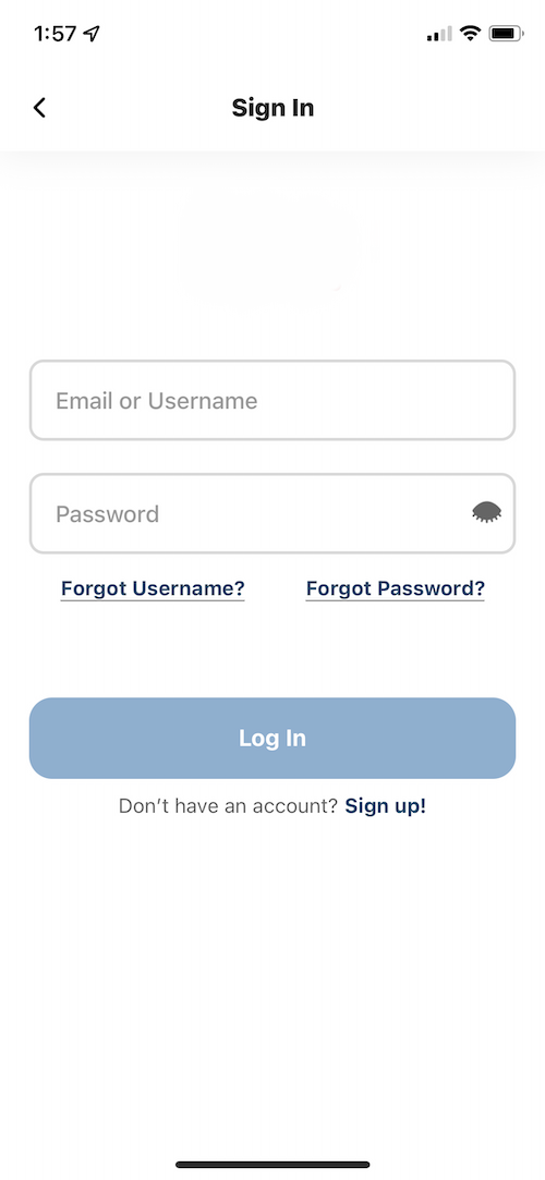 Login page for a library site