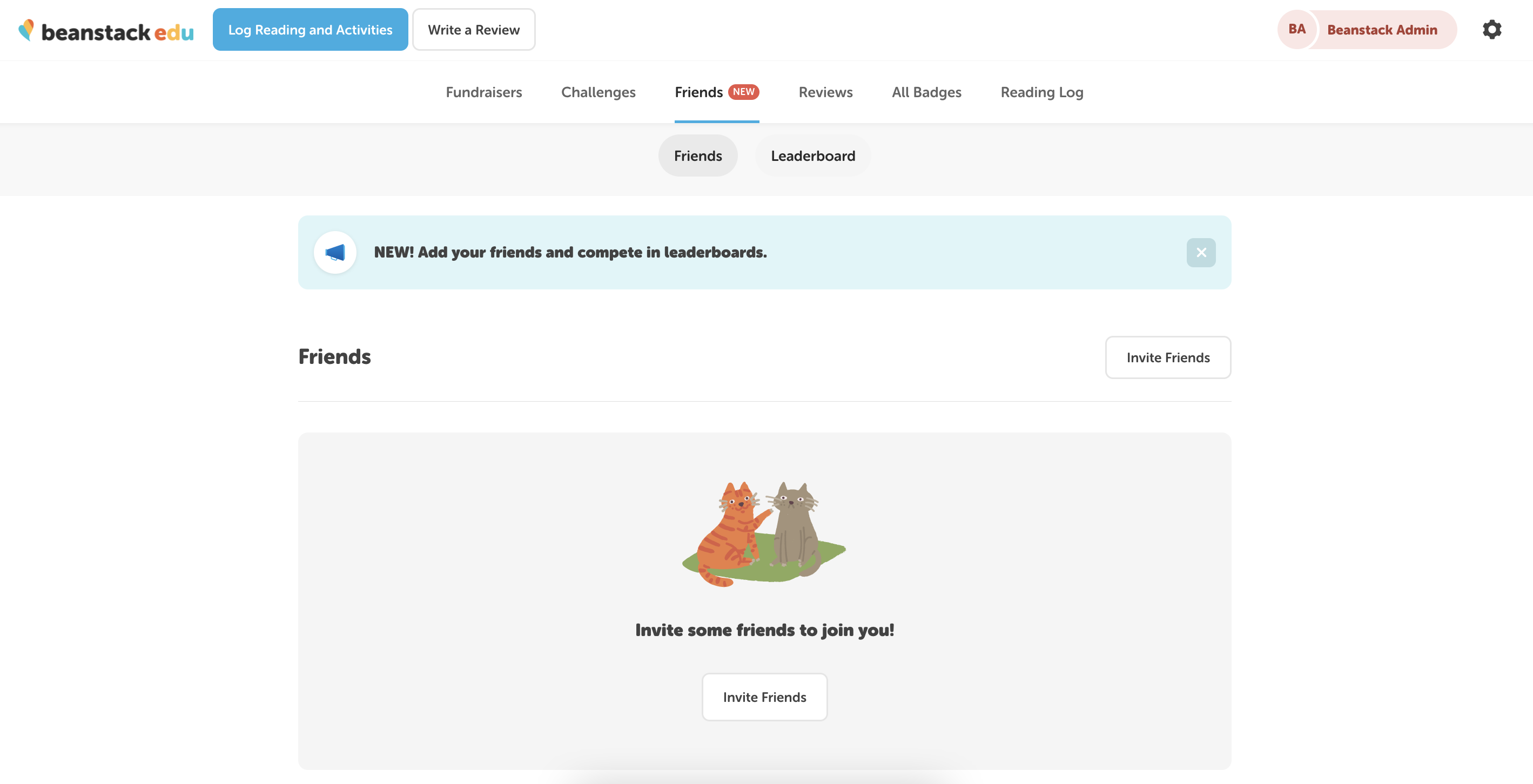 How do I add other school staff members as friends? Beanstack Help Center