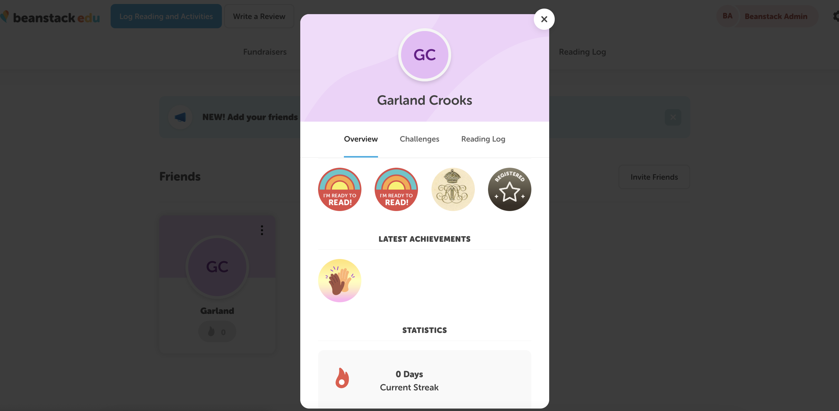 How do I add other school staff members as friends? Beanstack Help Center